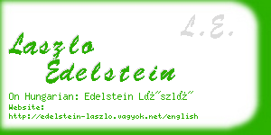 laszlo edelstein business card